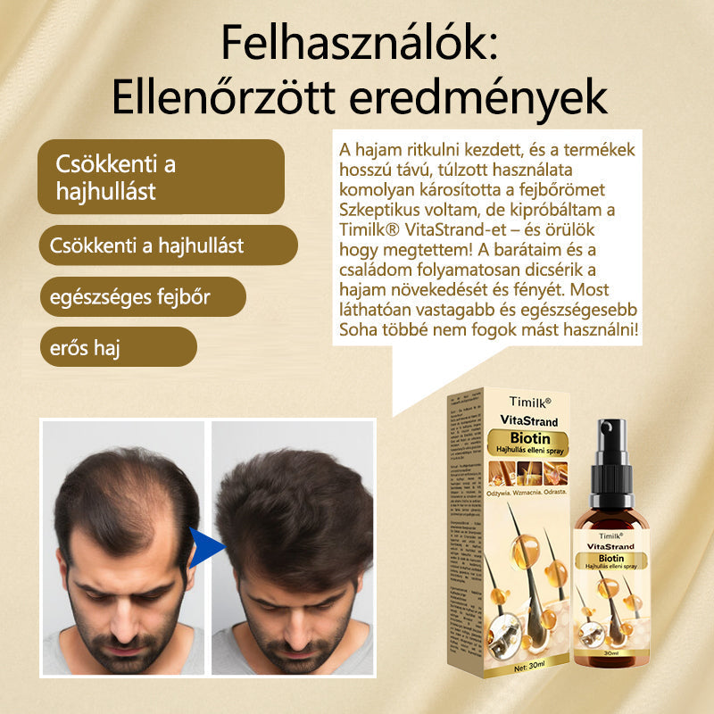 Timilk® VitaStrand Biotin hajnövekedést elősegítő spray✅ Sűrű, fényes haj néhány hét alatt💚