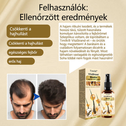 Timilk® VitaStrand Biotin hajnövekedést elősegítő spray✅ Sűrű, fényes haj néhány hét alatt💚